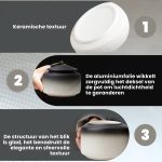 Premium Begrafenis Urn Zwart met Wit - Afbeelding 3