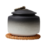 Premium Begrafenis Urn Zwart met Wit