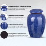 Luxe Kristal Urn Blauw - Afbeelding 3