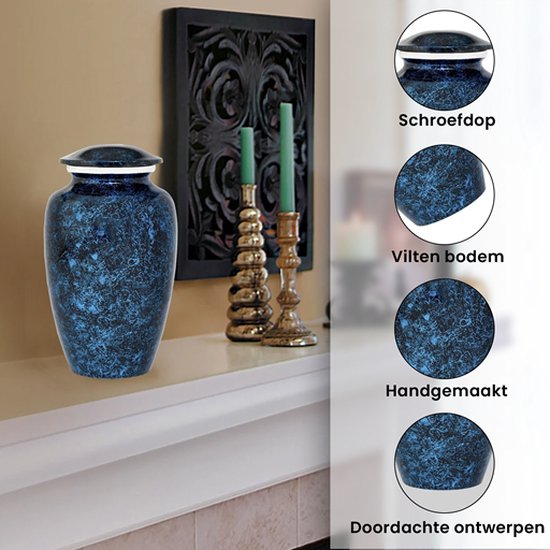 Luxe XXL As Urn Pure Blue - Afbeelding 3