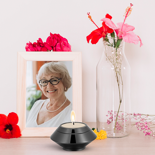 Urn met Kaarshouder Zwart - Afbeelding 3